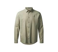 Langarmhemd MCS "MCS shirt Grand Prairie", Damen, Gr. M, Normalgrößen, laurel oak, Obermaterial: 55% Leinen, 45% Baumwolle, Hemden Langarmhemd (51760502-M)