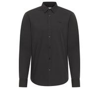 Langarmhemd MUSTANG "Herren Style Canton", Herren, Gr. XXL, US-Größen, schwarz (schwarz 4188), Popeline, 100% Baumwolle, unifarben, slim fit, Hemden Langarmhemd (78314530-XXL)