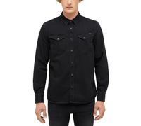 Mustang Hemd Herren Regular Fit Baumwolle schwarz, XXL