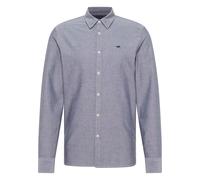 Langarmhemd MUSTANG "Herren Style Edinburg", Herren, Gr. M, US-Größen, blau (blau 4136), Twill, 100% Baumwolle, meliert, casual, slim fit, Hemden (97377614-M) blau 4136