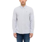 Langarmhemd MUSTANG "Herren Style Edinburg", Herren, Gr. M, US-Größen, grün (grün 12800), Twill, 100% Baumwolle, gestreift, slim fit, Hemden (50809647-M) grün 12800