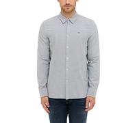 Langarmhemd MUSTANG "Herren Style Edinburg", Herren, Gr. XL, US-Größen, grün 6473, Twill, 100% Baumwolle, meliert, slim fit, Hemden (97750018-XL) grün 6473
