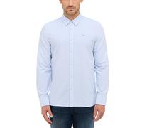 Langarmhemd MUSTANG "Herren Style Edinburg", Herren, Gr. XXL, US-Größen, blau 12801, Twill, 100% Baumwolle, gestreift, slim fit, Hemden Langarmhemd (16106049-XXL)