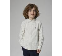 Langarmhemd NAME IT "NKMNEWSA für Jungen mit Knopfleiste und Baumwollkomfort", Jungen, Gr. 134/140, N-Gr, jet stream stripes:navy blazer, Web, Obermaterial: 100% Baumwolle, gestreift, regular fit, Ärm