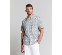 Langarmhemd NO EXCESS "No Excess Bedrucktes Hemd", Herren, Gr. M, Normalgrößen, grau (dunkelgrau), 55% Baumwolle, 45% Viskos (LENZING™ ECOVERO™), regular fit, Hemden (72400540-M) dunkelgrau