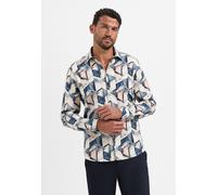 No Excess Regular Fit Hemd dunkelblau, Bedruckt