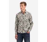 Langarmhemd NO EXCESS "No Excess Bedrucktes Hemd Shirt Stretch Allover Printed", Herren, Gr. S, Normalgrößen, night, 97% Baumwolle, 3% Elasthan, regular fit, Hemden (83984965-S) night