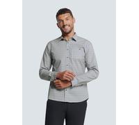 Langarmhemd NO EXCESS "No Excess Bedrucktes Stretch-Hemd", Herren, Gr. M, Normalgrößen, beige (ecru), 97% Baumwolle, 3% Elasthan, casual, normal, Hemden (46360158-M) ecru