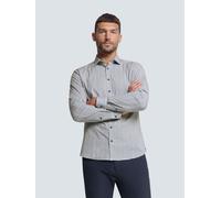 No Excess Bedrucktes Stretch-Hemd Herren Regular Fit Baumwolle weiß, S