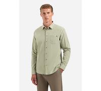 Langarmhemd NO EXCESS "No Excess Cordhemd Shirt Solid Fine Herringbone", Herren, Gr. 3XL, Normalgrößen, light moss, 100% Baumwolle, regular fit, Hemden (65074209-XXXL) light moss