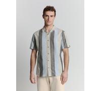 Langarmhemd NO EXCESS "No Excess Gestreiftes Hemd", Herren, Gr. XXL, Normalgrößen, blau (hellblau), 100% Baumwolle, regular fit, Hemden (93467738-XXL) hellblau