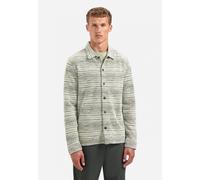Langarmhemd NO EXCESS "No Excess Gestricktes Overshirt Shirt Jersey Jacquard", Herren, Gr. S, Normalgrößen, dunkelgrün, 75% Baumwolle, 16% Polyester, 9% Viskose, regular fit, Hemden (78450168-S) dunke