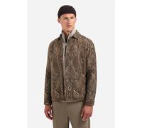 Langarmhemd NO EXCESS "No Excess Jacquard-Overshirt mit Muster", Herren, Gr. XL, Normalgrößen, braun, 100% Polyester, regular fit, Hemden (26668916-XL) braun