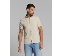 Langarmhemd NO EXCESS "No Excess Jersey-Hemd", Herren, Gr. XL, Normalgrößen, beige (beigemeliert), 94% Baumwolle, 6% Elasthan, regular fit, Hemden (45632004-XL) beigemeliert