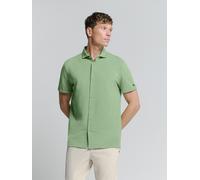 Langarmhemd NO EXCESS "No Excess Jersey-Hemd", Herren, Gr. XL, Normalgrößen, grün (gruen), 94% Baumwolle, 6% Elasthan, regular fit, Hemden (74607134-XL) gruen