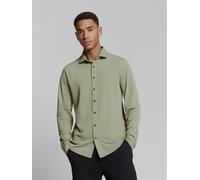 Langarmhemd NO EXCESS "No Excess Jersey-reisehemd", Herren, Gr. XXL, Normalgrößen, grün (pastellgruen), 75% Polyamid, 25% Polyester, regular fit, Hemden (21289158-XXL) pastellgruen