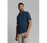 Langarmhemd NO EXCESS "No Excess Linnen shirt", Herren, Gr. 3XL, Normalgrößen, blau (nachtblau), 55% Leinen, 45% Baumwolle, regular fit, Hemden (36648914-XXXL) nachtblau