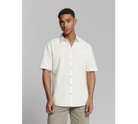 No Excess - Shirt Short Sleeve Solid With Linen white - Gr. - XL