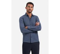 Langarmhemd NO EXCESS "No Excess Meliertes Jerseyhemd Shirt Jersey", Herren, Gr. 3XL, Normalgrößen, washed blau, 55% Baumwolle, 45% Polyester, regular fit, Hemden (40504700-XXXL) washed blau