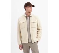 Langarmhemd NO EXCESS "No Excess Overshirt mit Wollreißverschluss", Herren, Gr. XL, Normalgrößen, beige (kit), 100% Polyester, regular fit, Hemden (51650255-XL) kit