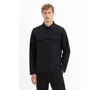Langarmhemd NO EXCESS "No Excess Sedoc-Reise-Overshirt", Herren, Gr. S, Normalgrößen, schwarz, 88% Polyamid, 12% Elasthan, regular fit, Hemden (32704800-S) schwarz