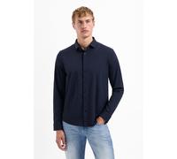 Langarmhemd NO EXCESS "No Excess Sedoc-Reisehemd Shirt Jersey Travel", Damen, Gr. L, Normalgrößen, night, 75% Polyester, 25% Elasthan, regular fit, Hemden Langarmhemd (72733520-L)