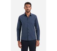 Langarmhemd NO EXCESS "No Excess Stretchhemd mit Print Shirt Strech Allover Printed", Herren, Gr. 3XL, Normalgrößen, night, 97% Baumwolle, 3% Elasthan, regular fit, Hemden (23811023-XXXL) night