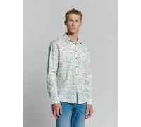Langarmhemd NO EXCESS "No Excess Stretchhemd mit Print Shirt Stretch Allover Printed", Herren, Gr. XL, Normalgrößen, blau (pastellblau), 97% Baumwolle, 3% Elasthan, regular fit, Hemden (87401759-XL) p