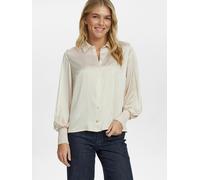 Langarmhemd NÜMPH "Nümph Shirt NUSINAN", Damen, Gr. 42, grau morn, Obermaterial: 95% Polyester, 5% Elasthan, Hemden Langarmhemd (17861707-42)