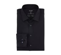 Langarmhemd OLYMP "24/7 - Level 5 - Jersey", Herren, Gr. 39, N-Gr, blau (marine), Jersey, Obermaterial: 92% Baumwolle, 8% Elasthan, 2-Knopf-Manschette, Hemden Langarmhemd, modisches Blumenmuster in de