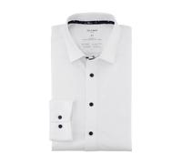 Langarmhemd OLYMP "24/7 - Luxor modern fit", Herren, Gr. 39, N-Gr, weiß, Jersey, Obermaterial: 92% Baumwolle, 8% Elasthan, Manschette, Hemden Langarmhemd (65264907-39)