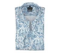 Langarmhemd OLYMP "Big & Tall", Herren, Gr. 50, N-Gr, bleu, Web, Obermaterial: 100% Baumwolle, gemustert, normal, 2-Knopf-Manschette verstellbar, Hemden, New Kentkragen, comfort fit (16225728-50) bleu