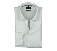 Langarmhemd OLYMP "Big & Tall", Herren, Gr. 50, N-Gr, grün, Web, Obermaterial: 100% Baumwolle, gemustert, normal, 2-Knopf-Manschette, Hemden, New Kentkragen, comfort fit, bügelfrei (35224952-50) grün