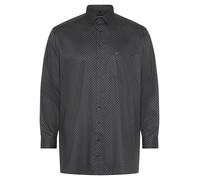 Langarmhemd OLYMP "Big & Tall", Herren, Gr. 53, N-Gr, silber (silbergrau), Web, Obermaterial: 100% Baumwolle, gemustert, comfort fit, 2-Knopf-Manschette, Hemden, Neue COMFORT FIT BIG Kollektion, Busin