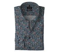 Langarmhemd OLYMP "Big & Tall", Herren, Gr. 54, N-Gr, marine, Web, Obermaterial: 100% Baumwolle, comfort fit normal, 2-Knopf-Manschette, Hemden, Neue COMFORT FIT BIG Kollektion, New-Kentkragen (850956