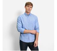 Langarmhemd OLYMP "Casual", Herren, Gr. L, N-Gr, blau, Web, Obermaterial: 100% Baumwolle, regular fit, Manschette, Hemden (24097950-L) blau