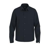 Langarmhemd OLYMP "Casual", Herren, Gr. L, N-Gr, marine, Cord, Obermaterial: 98% Baumwolle, 2% Elasthan, unifarben, hüftbedeckend, 1-Knopf-Manschette, Hemden, aus Cord, Overshirt, Kentkragen (58996501