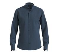 Langarmhemd OLYMP, Herren, Gr. 3XL, N-Gr, marine, Twill, Obermaterial: 100% Baumwolle, regular fit normal, Manschette, Hemden, Button-down-Kragen, regular fit, casual (24395415-XXXL) marine