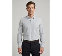 Langarmhemd OLYMP, Herren, Gr. 3XL, N-Gr, weiß, Web, Obermaterial: 100% Baumwolle, gestreift, regular fit normal, 1-Knopf-Manschette, Hemden, Freizeithemd, regular fit, Kentkragen (31621627-XXXL) weiß