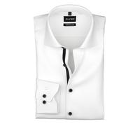 Langarmhemd OLYMP, Herren, Gr. 51, N-Gr, weiß, Web, Obermaterial: 100% Baumwolle, normal, 2-Knopf-Manschette, Hemden, Businesshemd, Big & Tall, unifarben, New Kentkragen (29439557-51) weiß