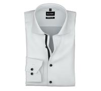 Langarmhemd OLYMP, Herren, Gr. 53, N-Gr, silbergrau, Web, Obermaterial: 100% Baumwolle, normal, 2-Knopf-Manschette, Hemden Langarmhemd, Businesshemd, Big & Tall, unifarben, New Kentkragen (15440207-53