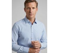 Langarmhemd OLYMP "Level 5", Herren, Gr. 42, N-Gr, bleu, Web, Obermaterial: 100% Baumwolle, gestreift, 2-Knopf-Manschette, Hemden, Body fit, Kentkragen, Businesshemd (91898828-42) bleu