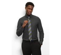 Langarmhemd OLYMP "Level 5", Damen, Gr. 42, N-Gr, graugrün, Web, Obermaterial: 97% Baumwolle, 3% Elastolefin, 2-Knopf-Manschette, Hemden, Businesshemd, body fit, Royal-Kentkragen, unifarben (11072517-