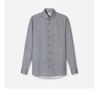 Langarmhemd OLYMP "Level 5", Herren, Gr. 42, N-Gr, schwarz, Web, Obermaterial: 100% Baumwolle, Manschette, Hemden Langarmhemd, Businesshemd, Royal-Kentkragen, gemustert, body fit (55059865-42)