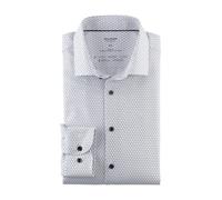Langarmhemd OLYMP "Level Five 24/Seven", Herren, Gr. 44, N-Gr, weiß, Web, Obermaterial: 97% Baumwolle, 3% Elastolefin, normal, 2-Knopf-Manschette, Hemden, Businesshemd, Body Fit, Kentkragen (61091804-