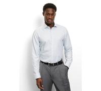 Langarmhemd OLYMP "Level Five", Herren, Gr. 39, N-Gr, bleu, Web, Obermaterial: 100% Baumwolle, kariert, normal, 2-Knopf-Manschette, Hemden, Businesshemd, body fit, Royal Kentkragen, Karomuster (674200