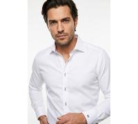 Businesshemd OLYMP "OLYMP Level Five, body fit, Kent", Herren, Gr. 39, Normaler Arm, weiß, 100% Baumwolle, Hemden (64093309-39) weiß