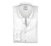Langarmhemd OLYMP "Level Five", Herren, Gr. 41, N-Gr, weiß, Web, Obermaterial: 100% Baumwolle, körpernah normal, 2-Knopf-Manschette, Hemden, Businesshemd, body fit, Kentkragen (26555162-41) weiß