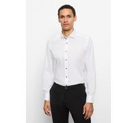 Langarmhemd OLYMP "Level Five", Herren, Gr. 41, N-Gr, weiß, Web, Obermaterial: 97% Baumwolle, 3% Elastolefin, unifarben, normal, 2-Knopf-Manschette, Hemden, Businesshemd, unifarben, body fit, Royalken