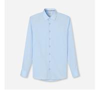 Langarmhemd OLYMP "Level Five", Herren, Gr. 42, N-Gr, hellblau, Web, Obermaterial: 100% Baumwolle, körpernah normal, 2-Knopf-Manschette, Hemden, Businesshemd, body fit, Kentkragen (70714835-42) hellbl